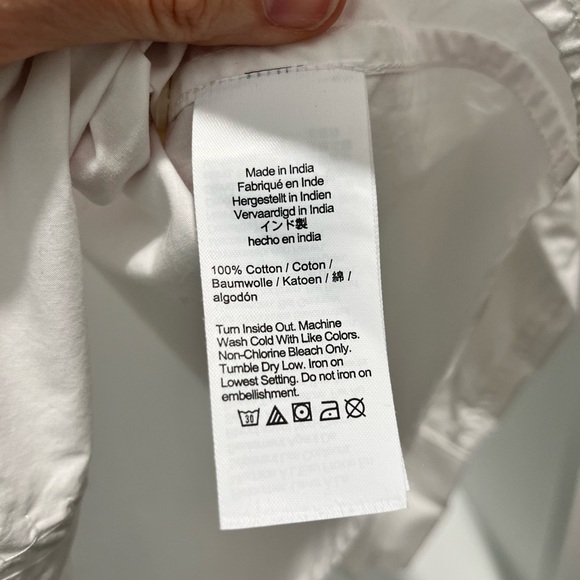 J CREW Embellished Garçon Shirt Tulle Cotton Poplin White $148 size 8 CF452 NEW - Picture 11 of 12